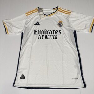 Adidas Real Madrid Home Jersey Men's Medium M‎ NWT Aeroready Emirates Fly Better